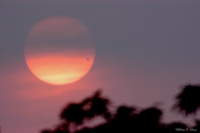 Venus transit at sunrise